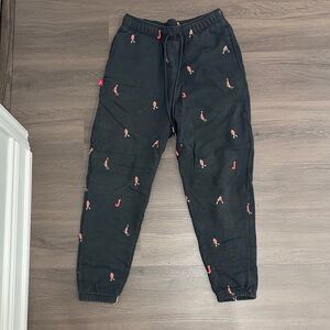 Jordan Black Joggers with Red Details